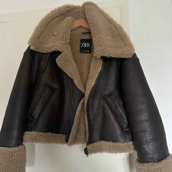 Zara leather coat - Picture 1 of 3